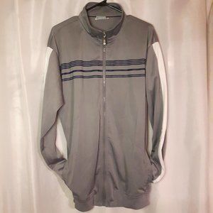 Urban Depot Mens Athletic Zipper Jacket size XL Gray Navy Blue size XL